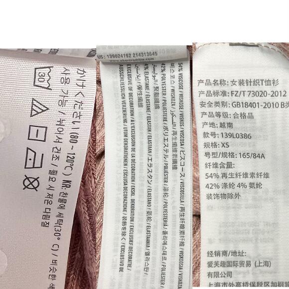 2/$20 Abercrombie & Fitch Tie Knot Front Ribbed Knit Peach Top XS Soft‎ Girl - Picture 9 of 10